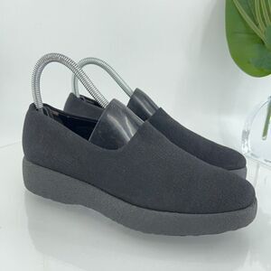 Robert Clergerie Fretchyb Loafer Size 6.5 Black Stretchy Fabric Shoes Comfort